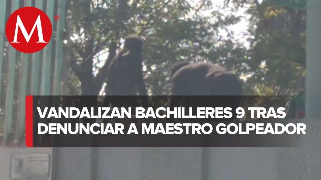 Encapuchados vandalizan Colegio de Bachilleres en GAM