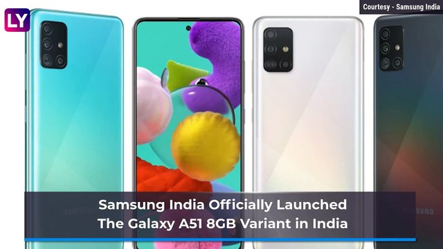 Samsung Galaxy A51 Smartphone Featuring 8GB & 128GB Storage Launched in India; Price, Variants, Features & Specifications