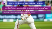 England vs West Indies Dream11 Team Prediction, 3rd Test 2020: Tips To Pick Best Playing XI
