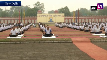 International Day of Yoga 2019: BSF Personnel Perform Yoga at Chawala Camp in Delhi