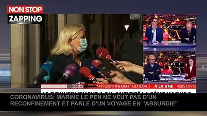 Reconfinement : Marine Le Pen parle d'un "voyage en absurdie" après sa rencontre avec Jean Castex (Vidéo)