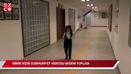 Minik kızın Cumhuriyet videosu beğeni topladı
