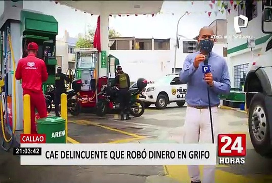 Detienen ‘in fraganti’ a ladrón que robaba ganancias de un grifo en el Callao