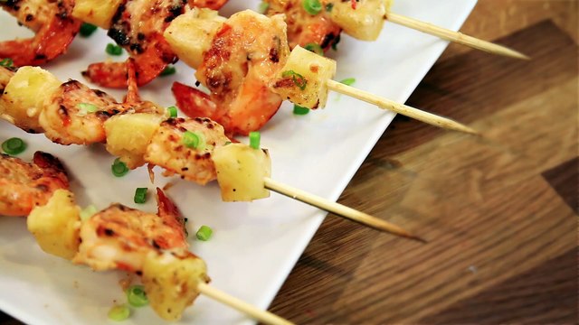 These Delicious Grilled Piña Colada Shrimp Kabobs are Summer on a Stick