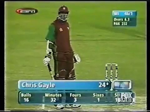 Chris Gayle Destroyed Waqar Younis and Shoaib Akhtar , Sharjah