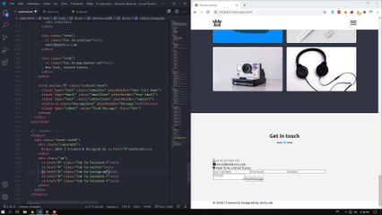Build a responsive personal website - Contact & Footer