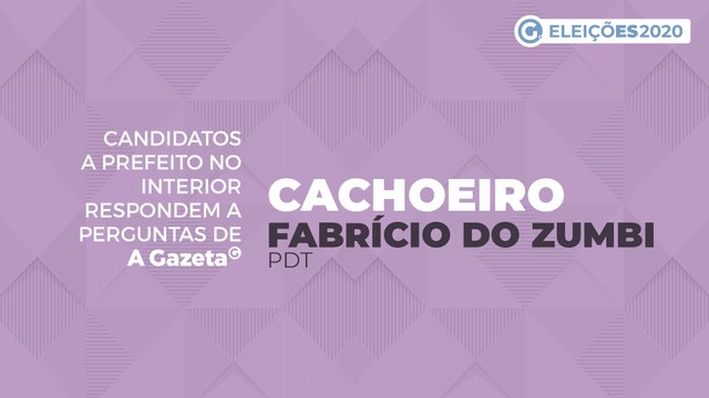 Conheça as propostas dos candidatos a prefeito de Cachoeiro de Itapemirim - Fabrício do Zumbi