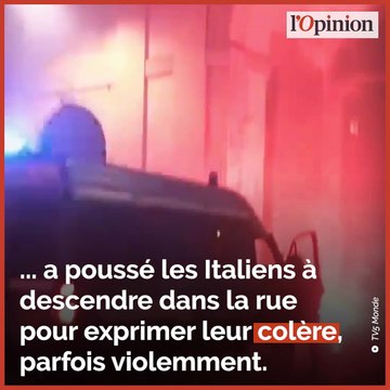 Coronavirus: les Italiens dans la rue contre les mesures de restriction