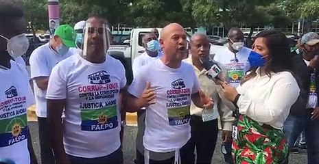 Falpo realiza parada cívica ‘Corrup-Tour” exigiendo justicia en caso de corrupción