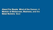 About For Books  Mind of the Demon: A Memoir of Motocross, Madness, and the Metal Mulisha  Best