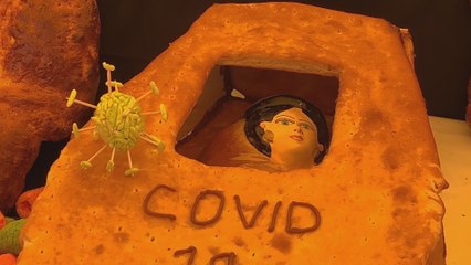 Panes para recordar a los fallecidos por la covid-19 en Bolivia