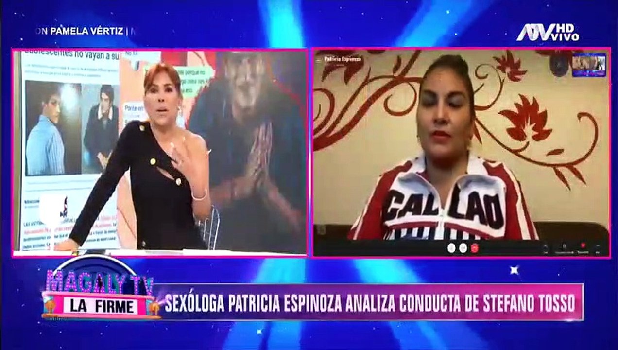 Sexóloga Patricia Espinoza analiza la conducta de Stefano Tosso