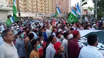 - Fransa'nın Karaçi Konsolosluğu önünde 'Macron' protestosu