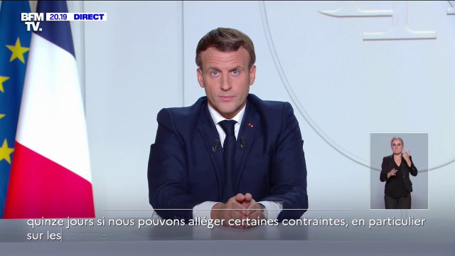 Emmanuel Macron: Si d'ici 15 jours nous maîtrisons mieux la situation, nous pourrons réévaluer les choses et espérer ouvrir certains commerces