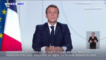 Emmanuel Macron annonce que les mesures entreront en vigueur 