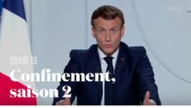 Le reconfinement national annoncé par Macron face à la deuxième vague du Covid-19