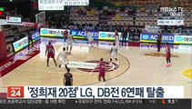 [프로농구] '정희재 20점' LG, DB전 6연패 탈출