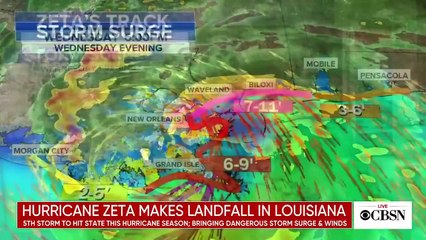 Hurricane Zeta makes landfall in Louisiana as a Category 2 storm