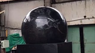 granite sphere fountain,black granite water ball fountain,fountain ball,black granite globe