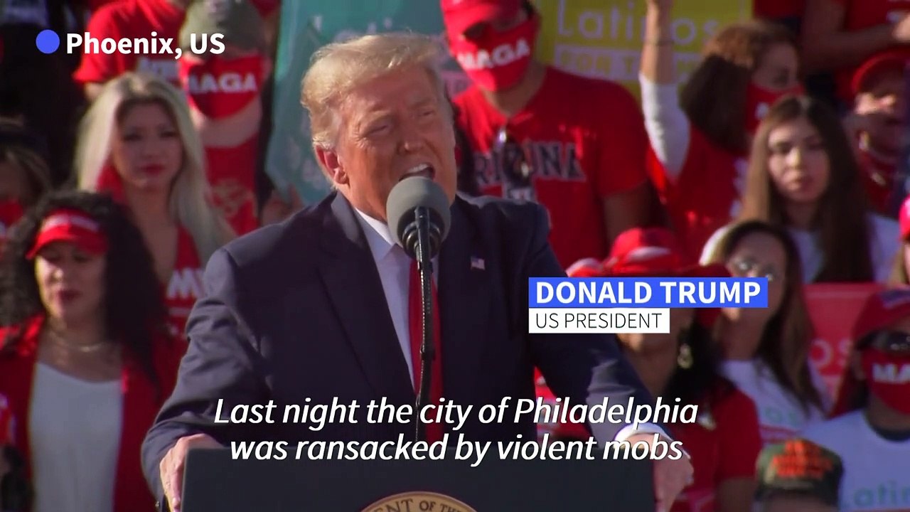 Trump blames Biden supporters for Philadelphia unrest