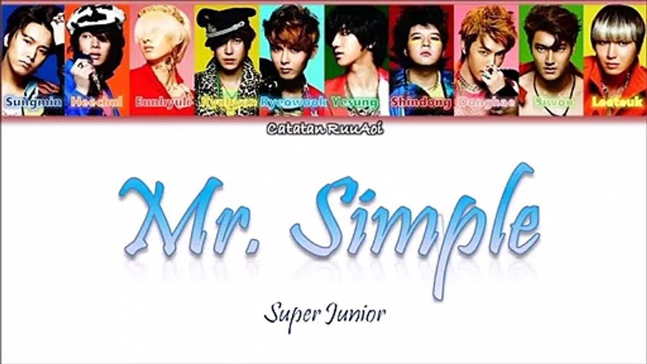 Lyrics Corner Special [Super Junior] - Mr. Simple