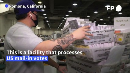 Inside a US mail-in voting facility