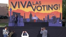 Sen. Kamala Harris makes campaign stop in Las Vegas