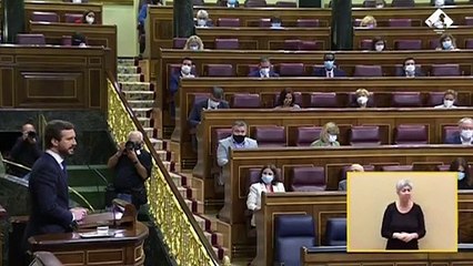 Casado, a Sánchez: "Qué envidia Merkel y Macron"