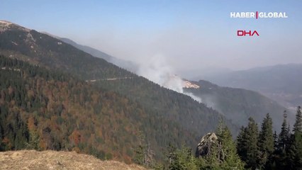 Gümüşhane'deki yangın devam ediyor! Vatandaşlar da çalışmalara destek veriyor
