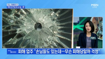 MBN 뉴스파이터-카페 강화유리 박살 낸 쇠구슬…왜?