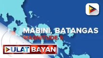 Mabini, Batangas, niyanig ng magnitude 5 na lindol;  NCR at iba pang probinsya, naramdaman din ang pagyanig ng lupa