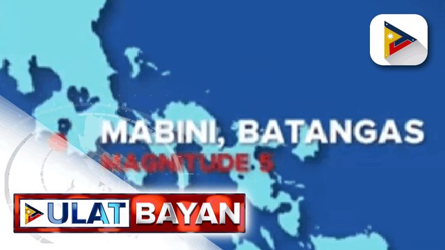 Mabini, Batangas, niyanig ng magnitude 5 na lindol; NCR at iba pang probinsya, naramdaman din ang pagyanig ng lupa