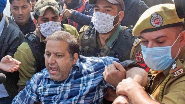 PDP protests against the new land law in Jammu-Kashmir