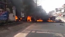 Tension continues to simmer in Munger, protesters set ablaze vehicles
