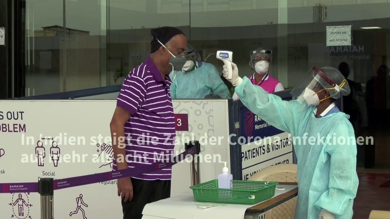 Mehr als acht Millionen Corona-Infektionen in Indien