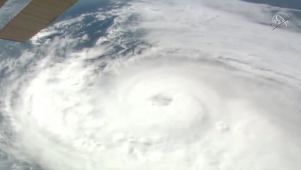 International Space Station flies over Hurricane Zeta