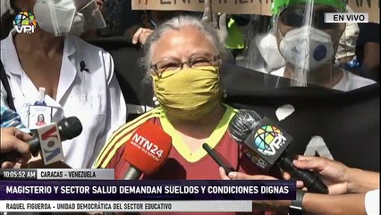 "¡Salarios dignos ya!" maestras y enfermeras vuelven a las calles - Caracas - VPItv