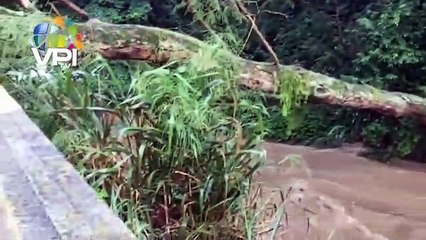 Fuerte crecida de la quebrada Toracredi en el municipio Baruta