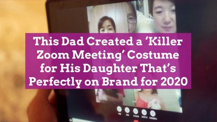 This Dad Created a 'Killer Zoom Meeting' Costume for His Daughter That's Perfectly on Bran