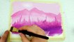 Easy Painting Acrylics Pink Landscape _ Relaxing Demo _ Daily Art Therapy