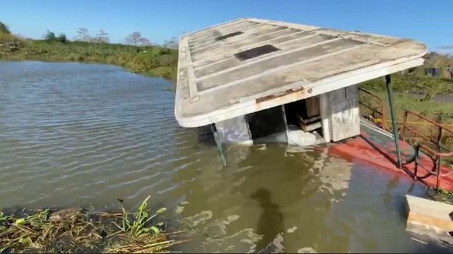 Louisiana coast ravaged by fast-moving storm surge