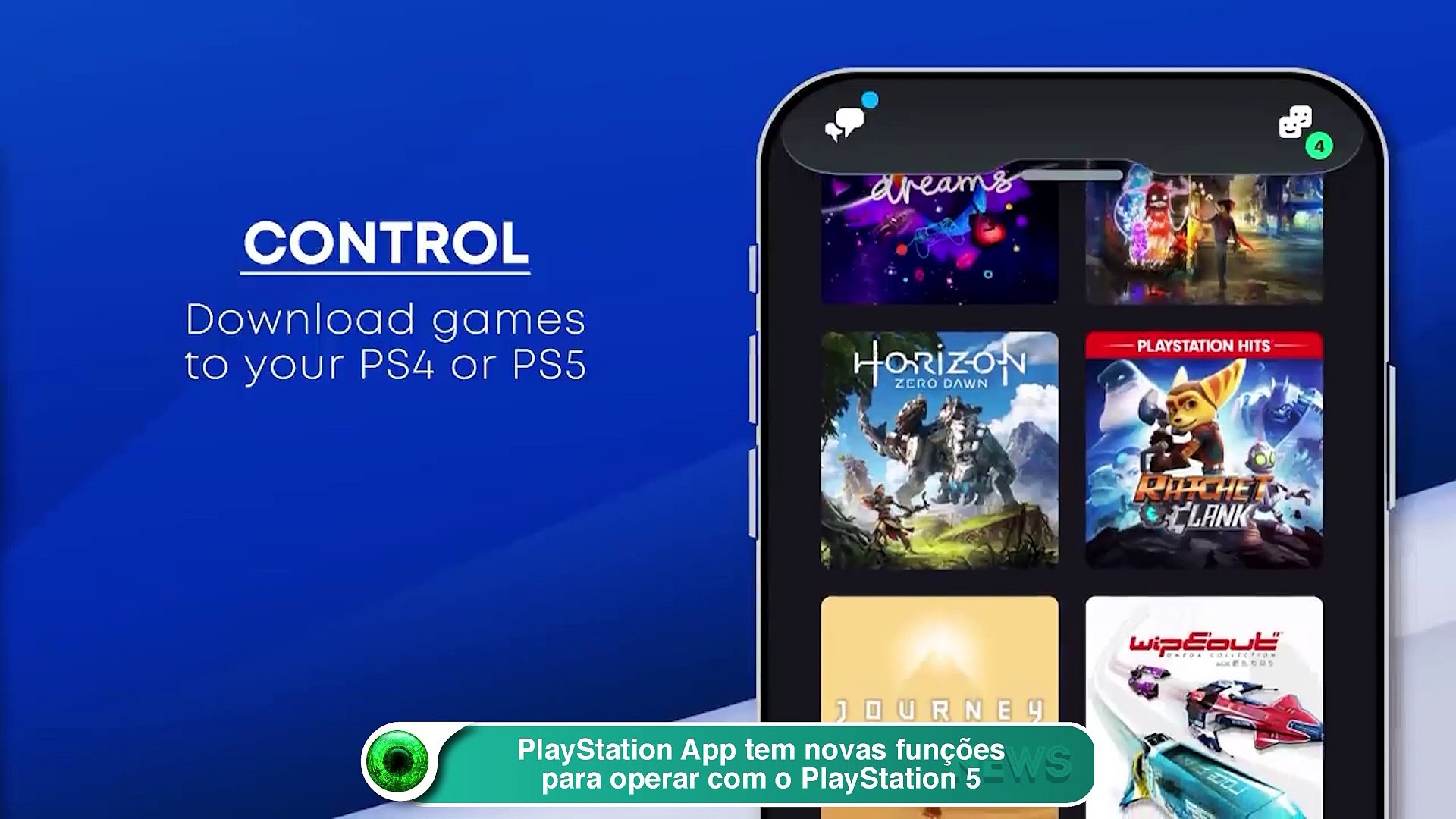 Sony apresenta a app PlayStation com novas funções para a PS5