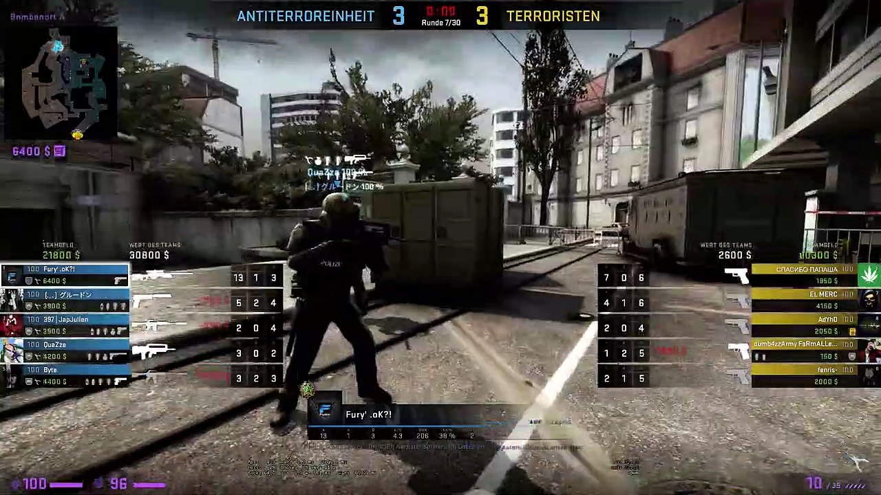 CSGO: AWP Wallbang on Overpass | From 'CT' Spawn To 'T' | FURY'