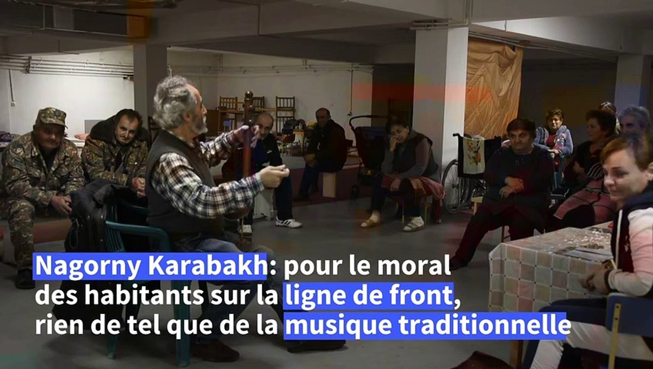 Nagorny-Karabakh: de la musique folklorique traditionnelle pour apaiser les esprits dans les abris anti-bombes