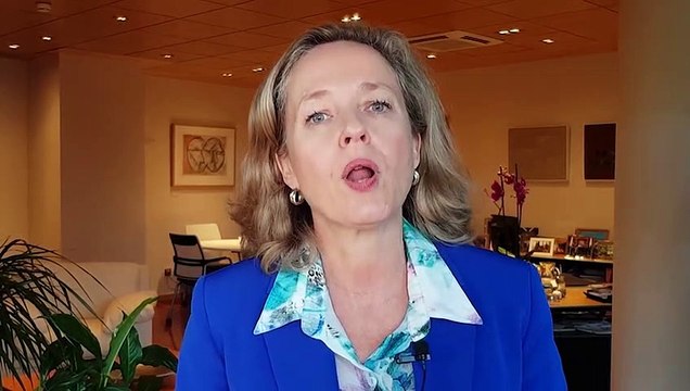 La vicepresidenta económica Nadia Calviño valora los datos del PIB