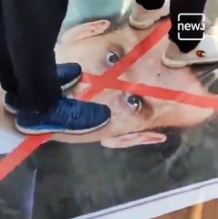 Massive Protest In India Against French President