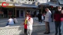 İzmir'deki deprem anı kameraya böyle yansıdı