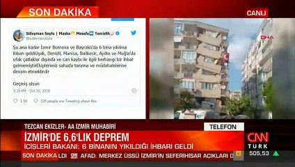 Son Dakika... Bakan Soylu: 6 binanın yıkılma ihbarı geldi | VİDEO