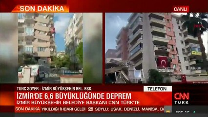 Son Dakika! Tunç Soyer: 20'ye yakın binanın yıkılma ihbarını aldık | Video