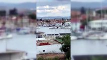 Deprem sırasında gelgit oluştu, tekneler sürüklendi | Video